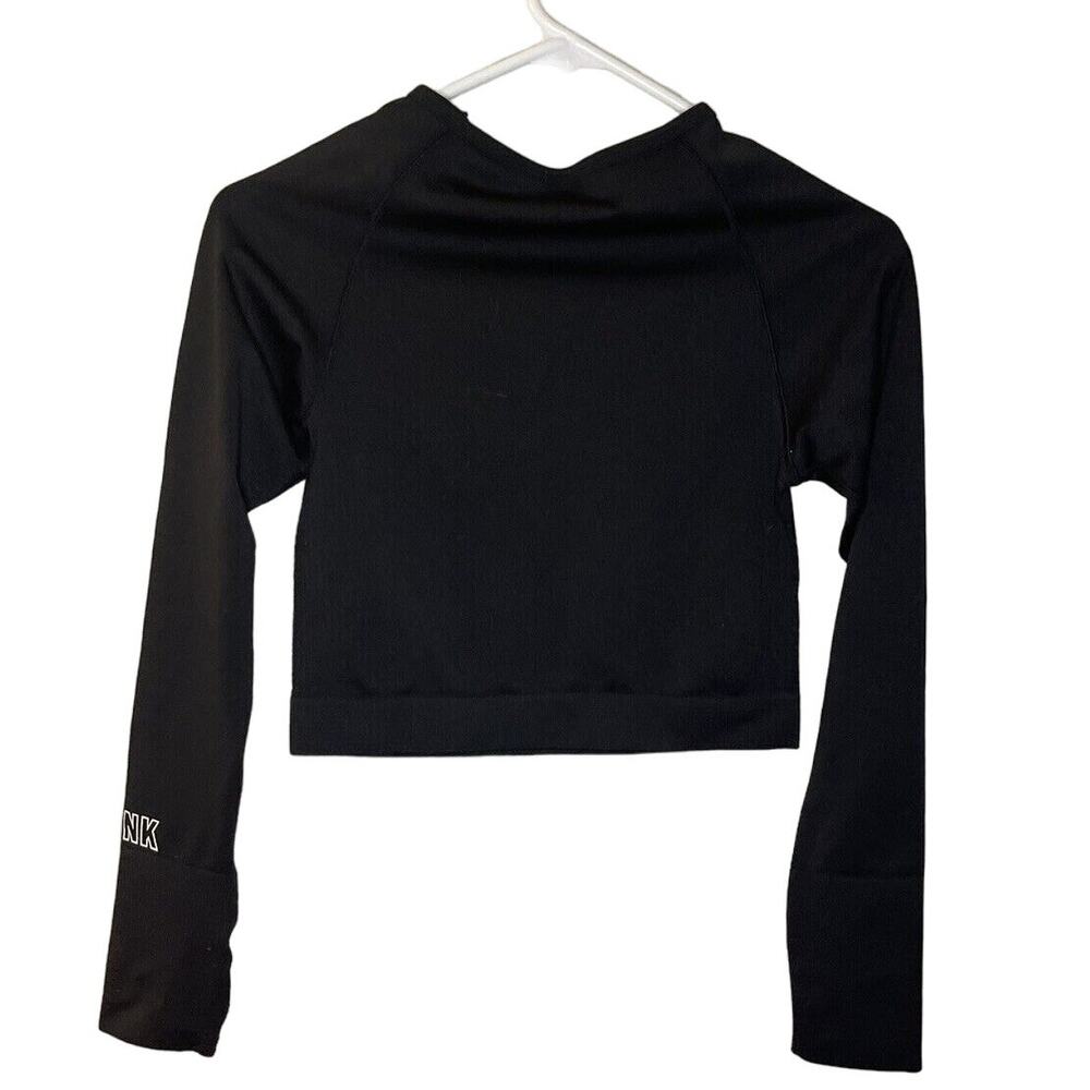 Victoria Secret Pink Black Longsleeve Medium Top Athletic Workout Top